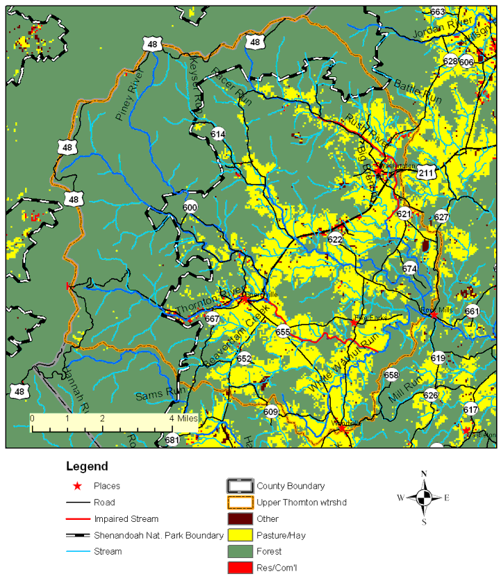Land Cover Map, Upper Thornton River Watershed